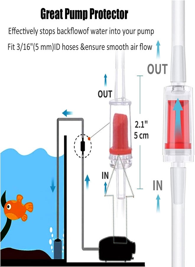 Wonfly Aquarium Air Pump Accessories - Contains Airline Tubing, Control Valve, Air Stones, Connectors, Check Valves, Suction Cups - Image 3